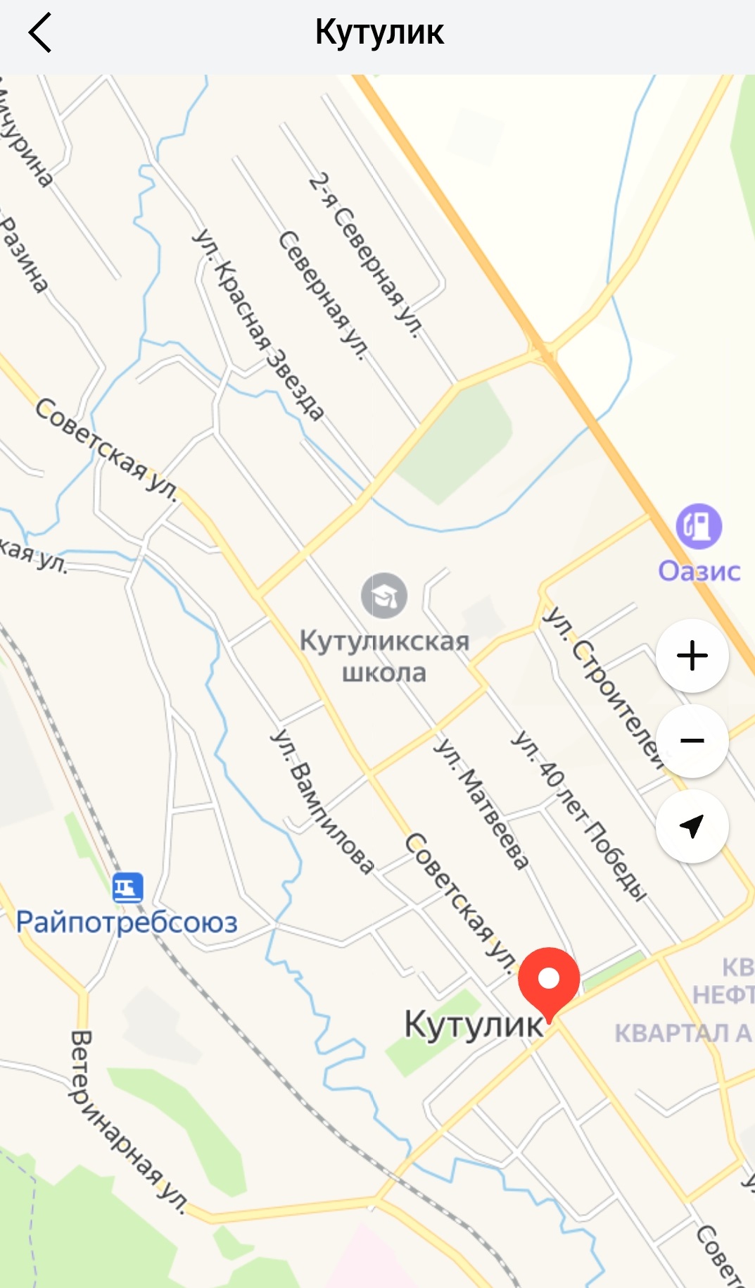 Схема проезда к МБОУ Кутуликская СОШ.